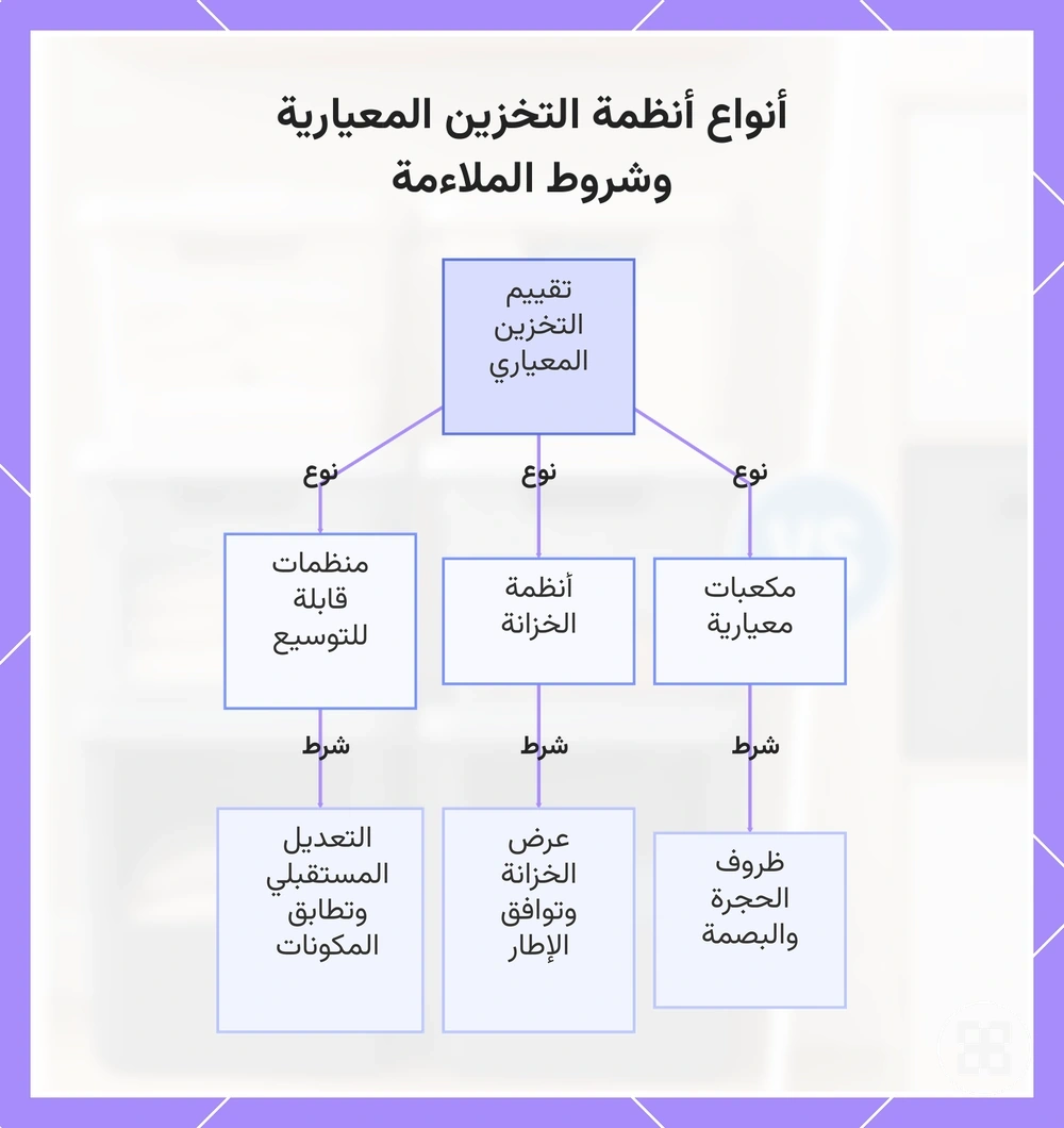 أنواع أنظمة التخزين المعيارية وشروط الملاءمة