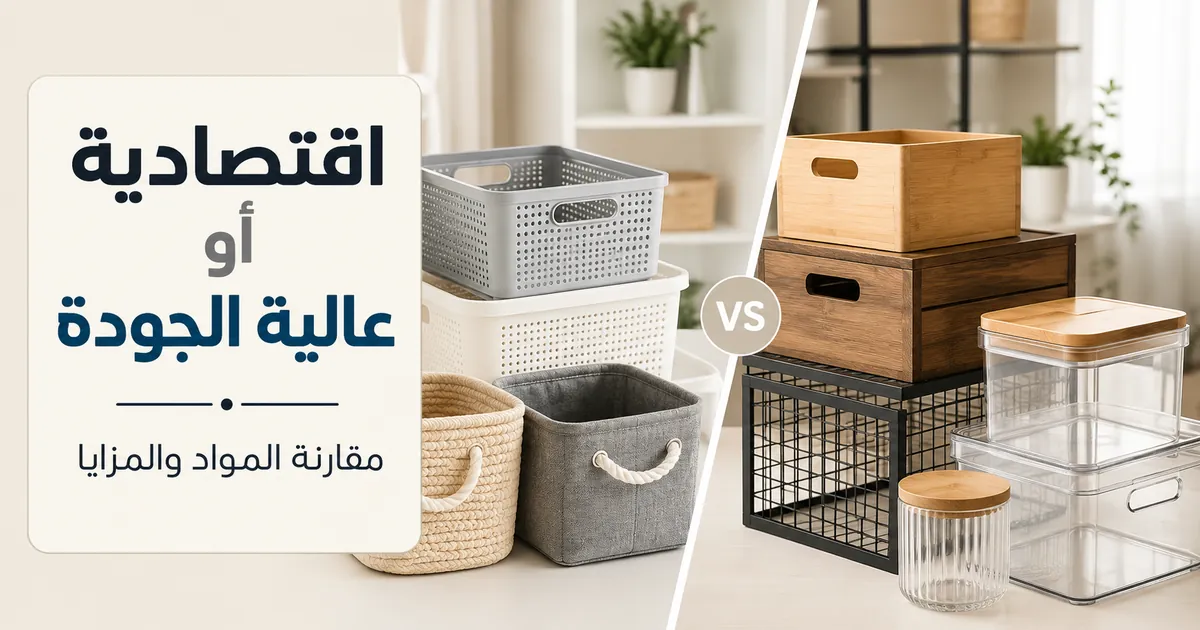 منتجات تنظيم المنزل الاقتصادية وعالية الجودة مقارنة حسب المواد والمزايا
