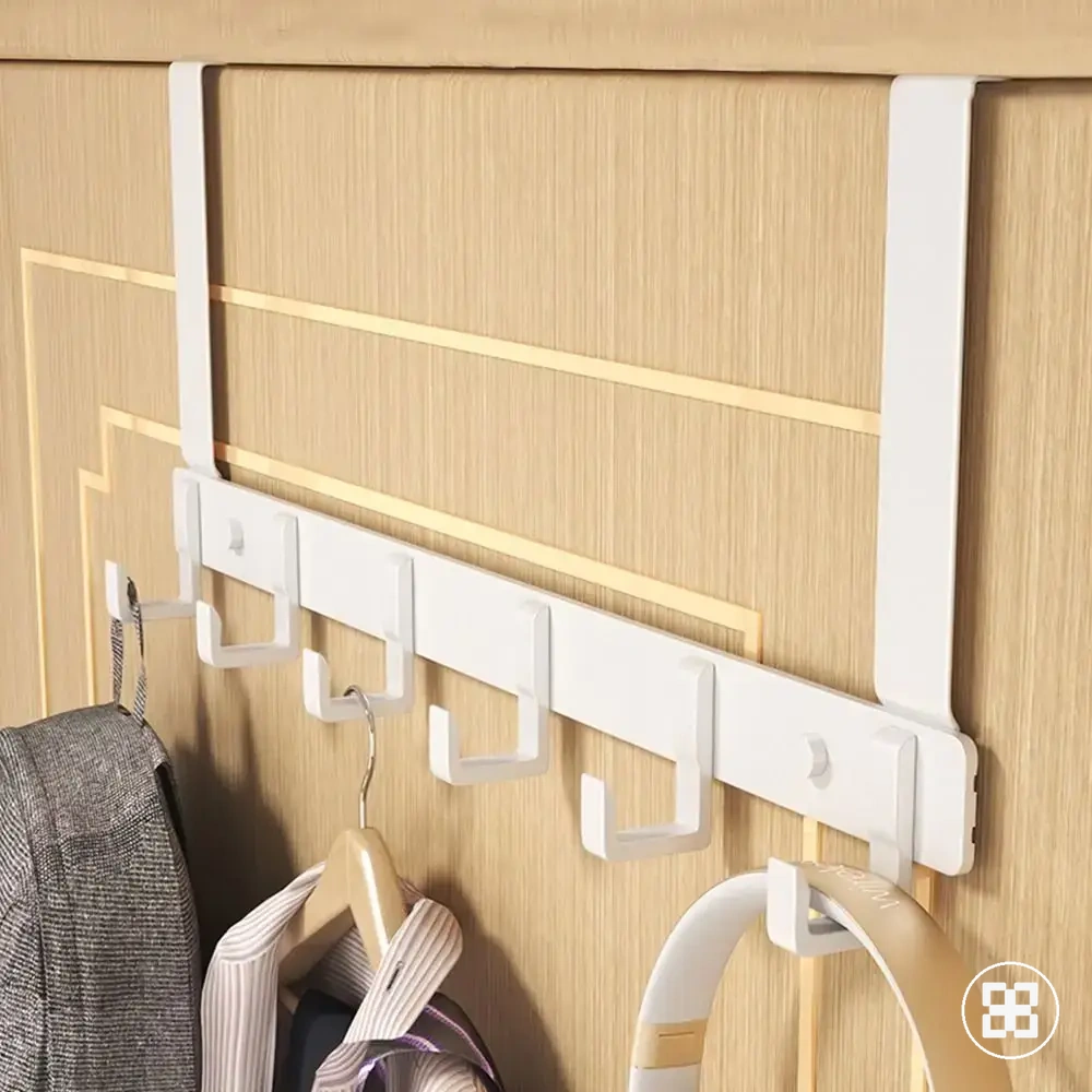 Türhänger mit sechs Haken für Kleidung, Mäntel, Hüte, Handtücher und Zubehör
