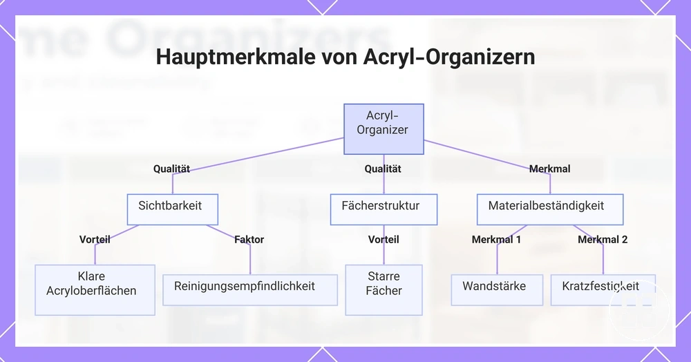 Hauptmerkmale von Acryl-Organizern