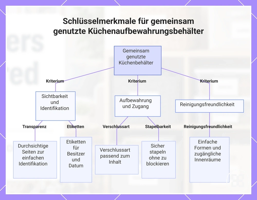 Schlüsselmerkmale für gemeinsam genutzte Küchenaufbewahrungsbehälter