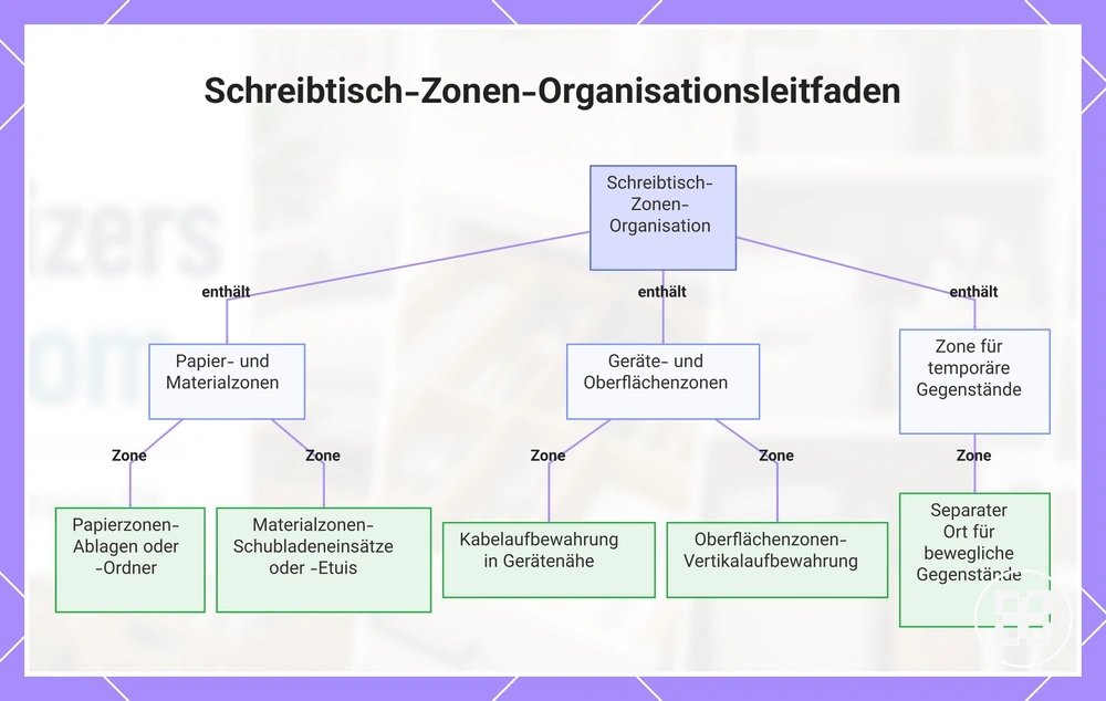 Schreibtisch-Zonen-Organisationsleitfaden
