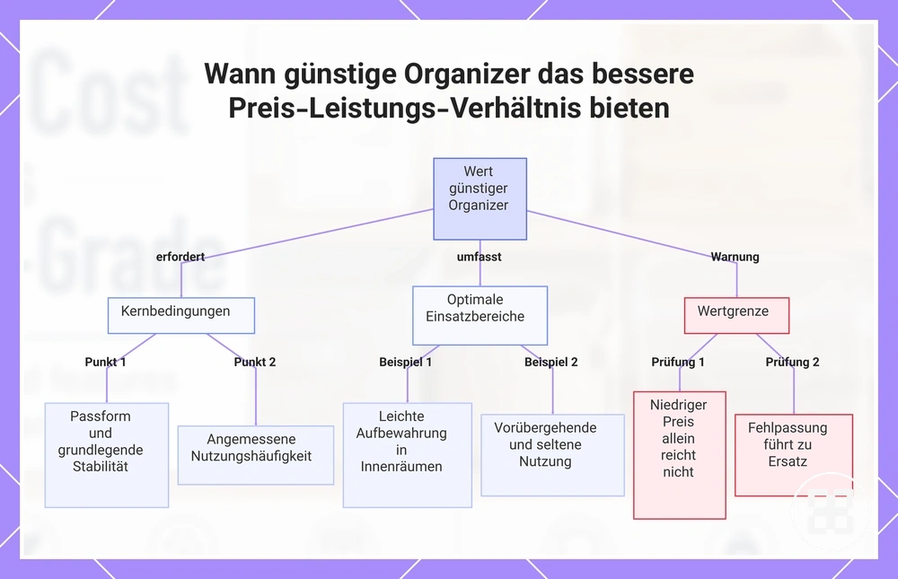 Wann günstige Organizer das bessere Preis-Leistungs-Verhältnis bieten