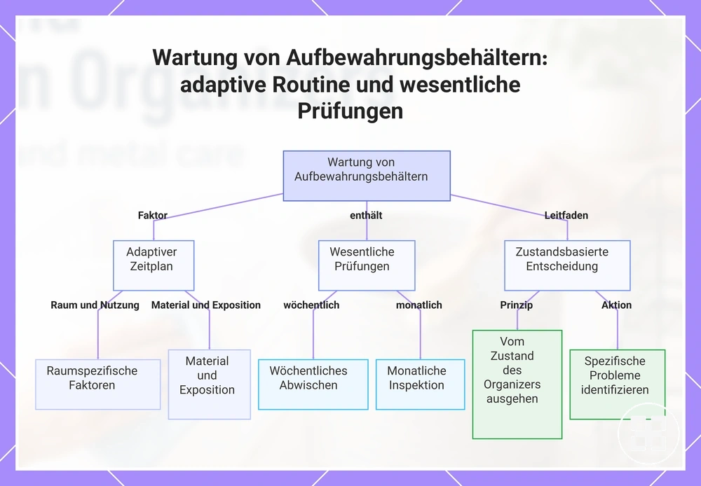 Wartung von Aufbewahrungsbehältern: adaptive Routine und wesentliche Prüfungen
