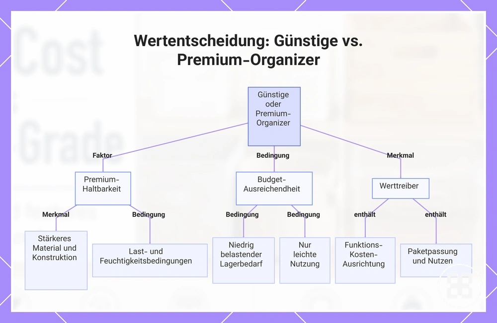 Wertentscheidung: Günstige vs. Premium-Organizer