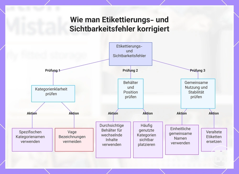 Wie man Etikettierungs- und Sichtbarkeitsfehler korrigiert