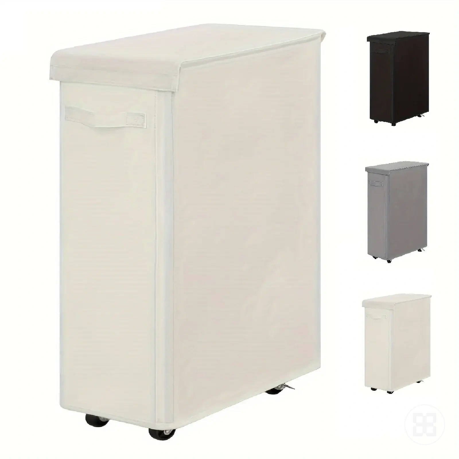 Laundry basket with wheels and lid for bedrooms, bathrooms, laundry rooms, and dorms