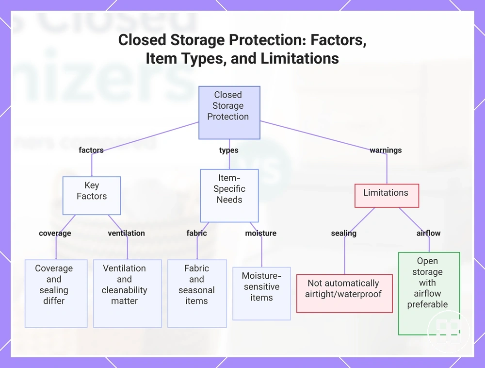 Closed Storage Protection: Factors, Item Types, and Limitations