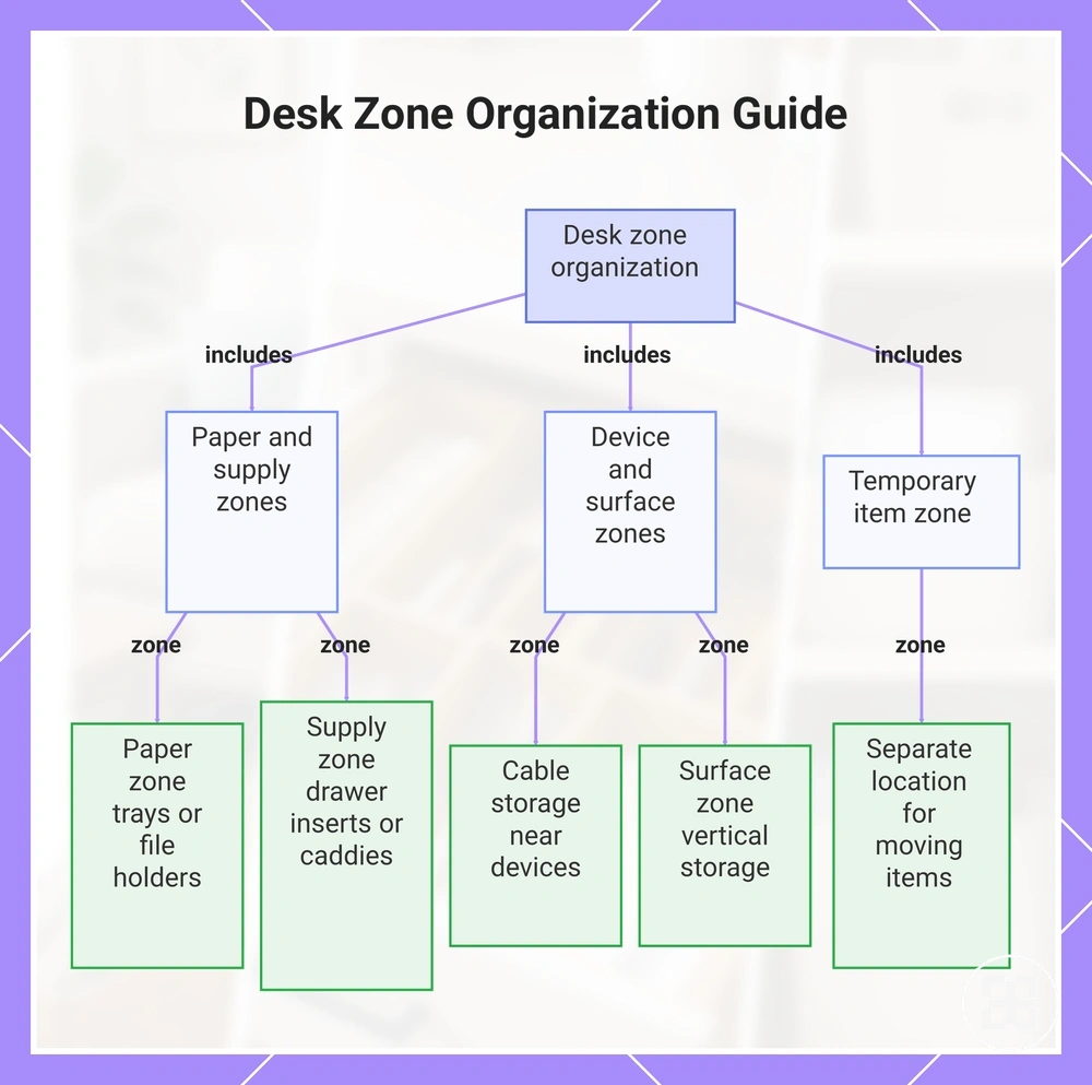 Desk Zone Organization Guide