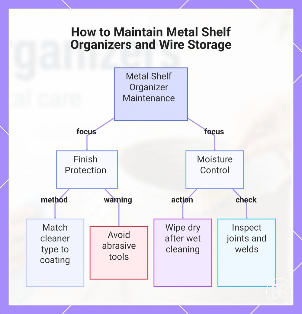 How to Maintain Metal Shelf Organizers and Wire Storage
