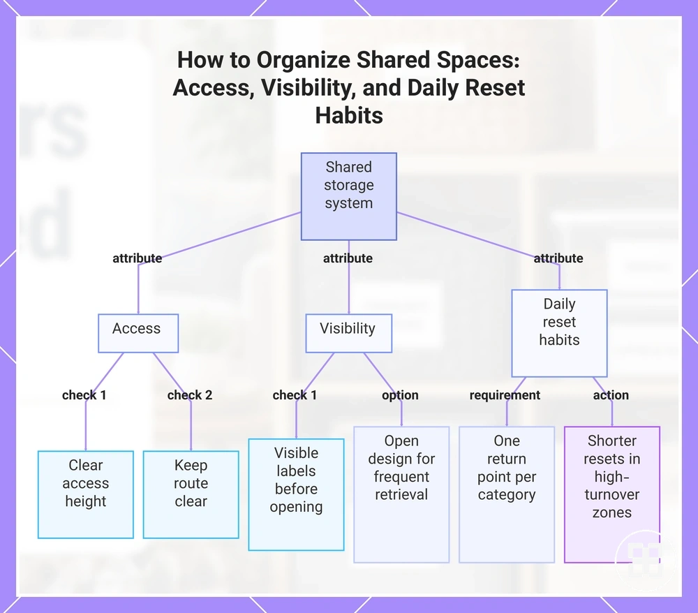 How to Organize Shared Spaces: Access, Visibility, and Daily Reset Habits