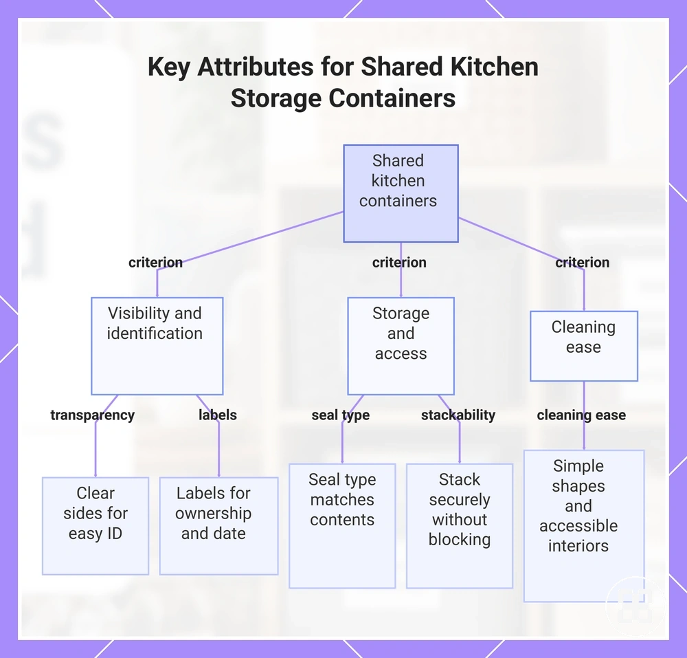 Key Attributes for Shared Kitchen Storage Containers
