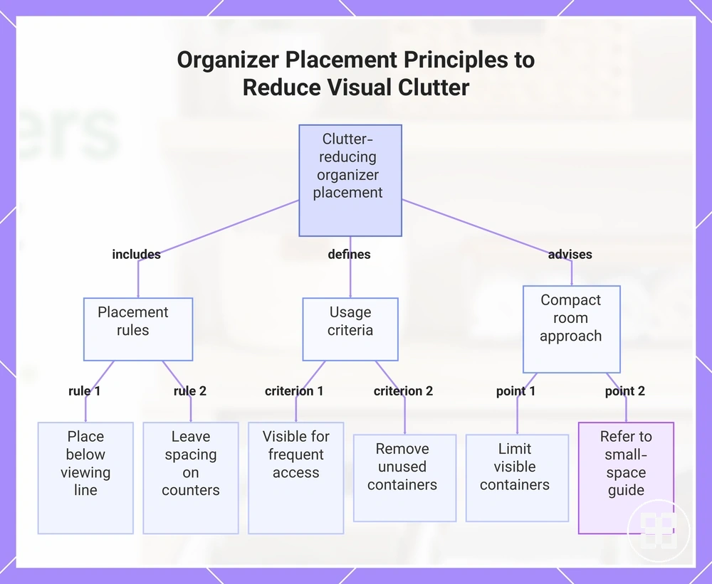 Organizer Placement Principles to Reduce Visual Clutter