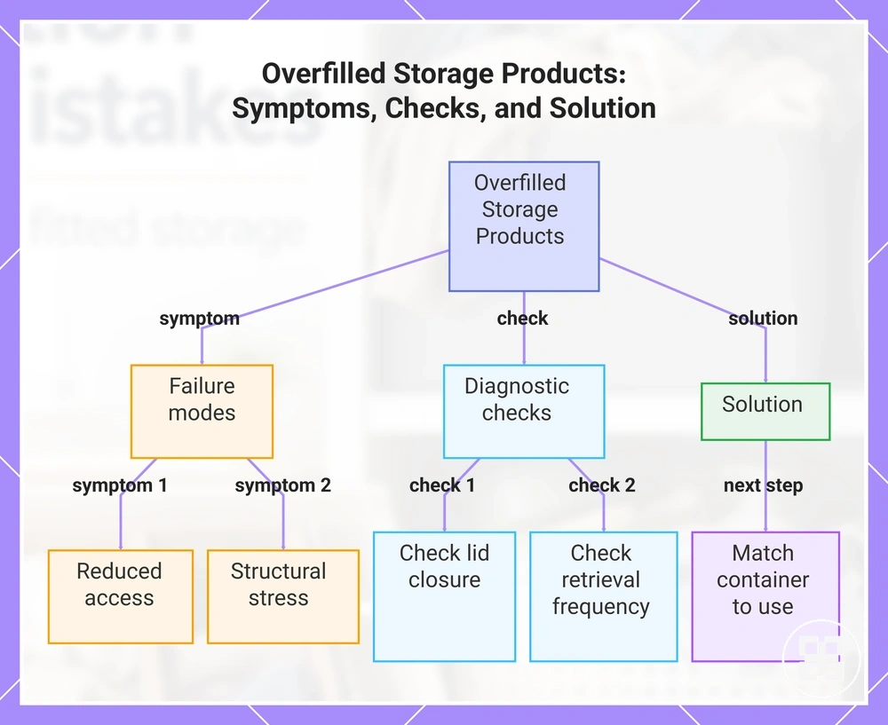 Overfilled Storage Products: Symptoms, Checks, and Solution