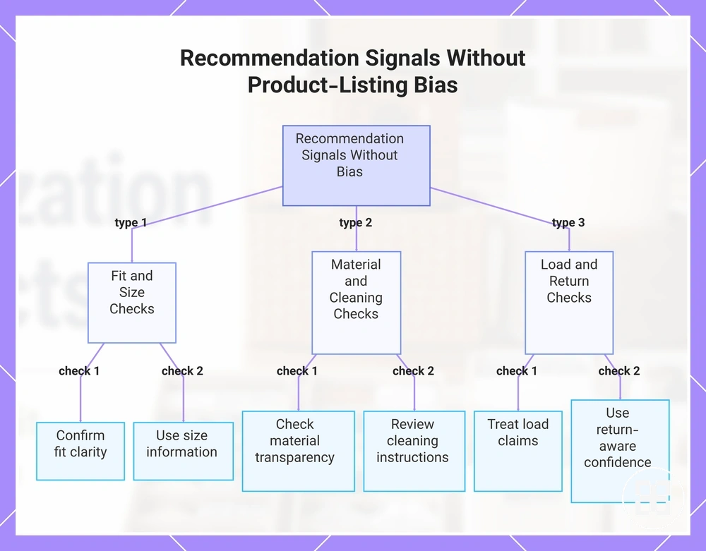 Recommendation Signals Without Product-Listing Bias