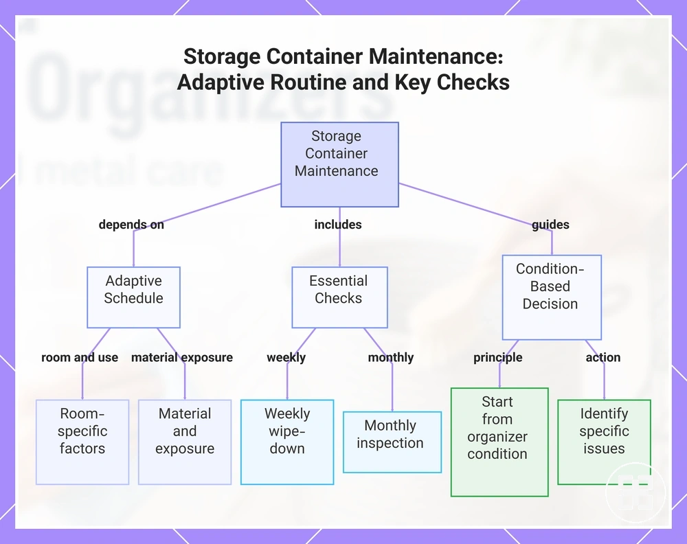 Storage Container Maintenance: Adaptive Routine and Key Checks