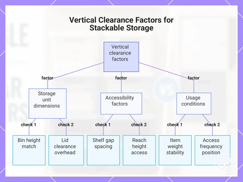 Vertical Clearance Factors for Stackable Storage