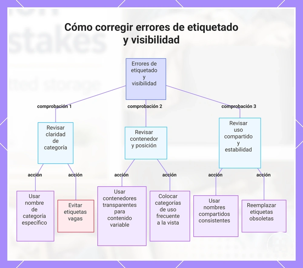 Cómo corregir errores de etiquetado y visibilidad