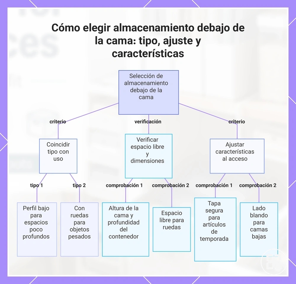 Cómo elegir almacenamiento debajo de la cama: tipo, ajuste y características