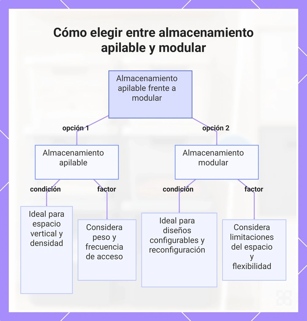 Cómo elegir entre almacenamiento apilable y modular