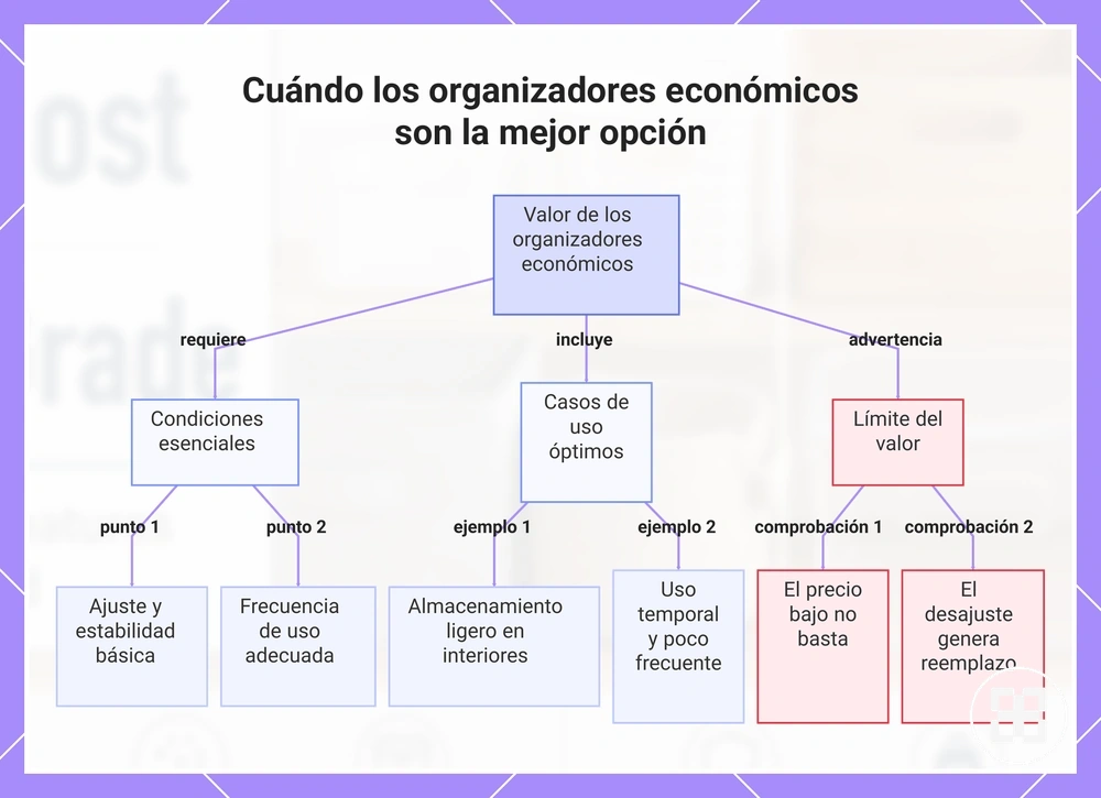Cuándo los organizadores económicos son la mejor opción