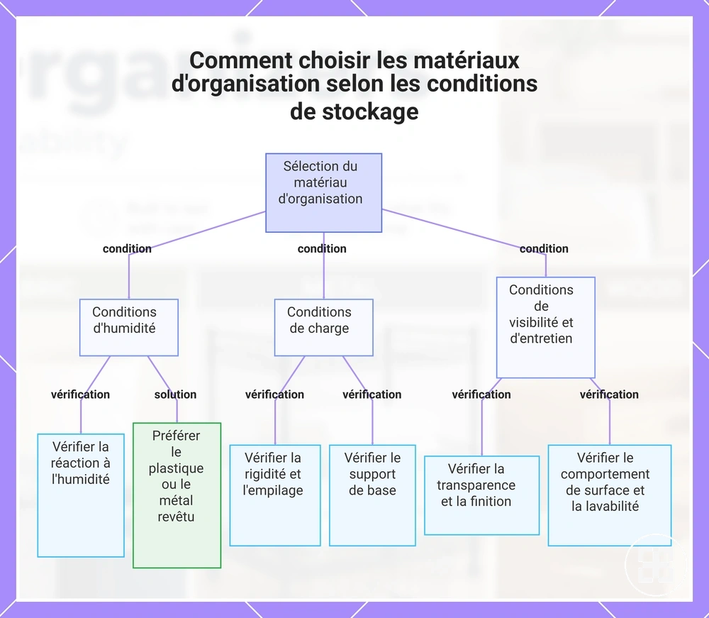 Comment choisir les matériaux d'organisation selon les conditions de stockage