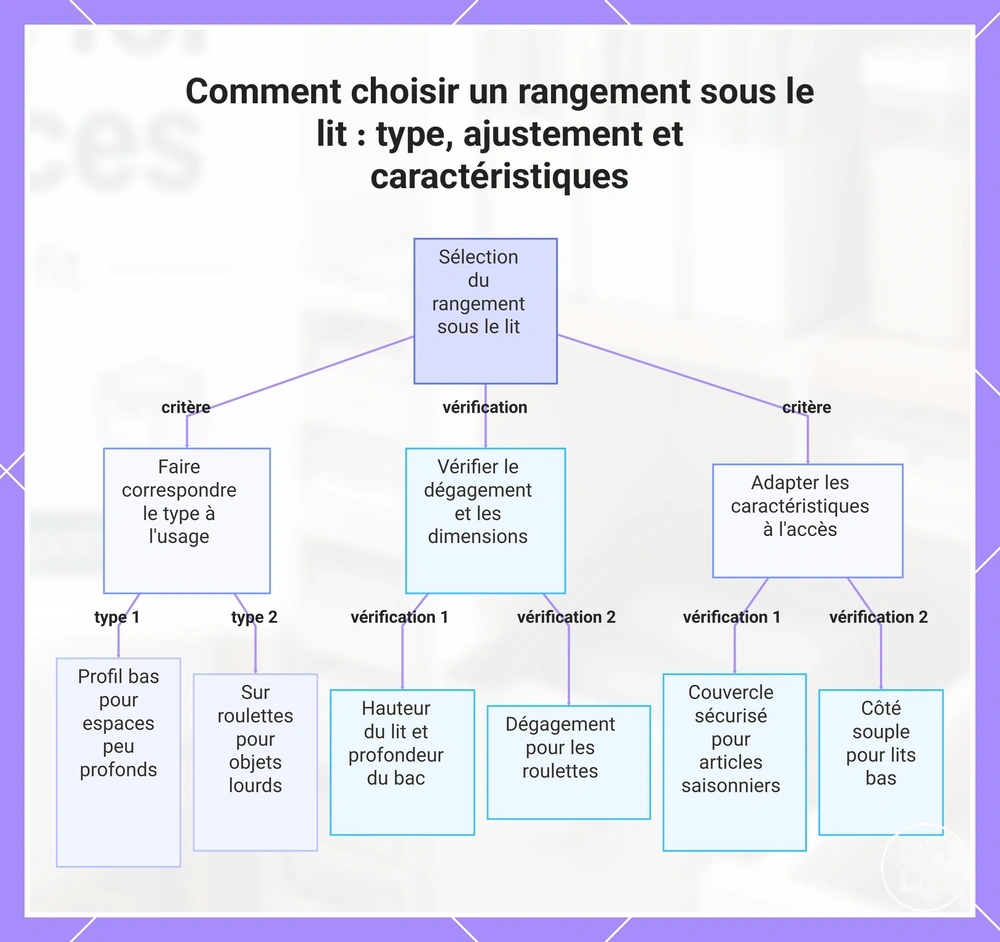 Comment choisir un rangement sous le lit : type, ajustement et caractéristiques
