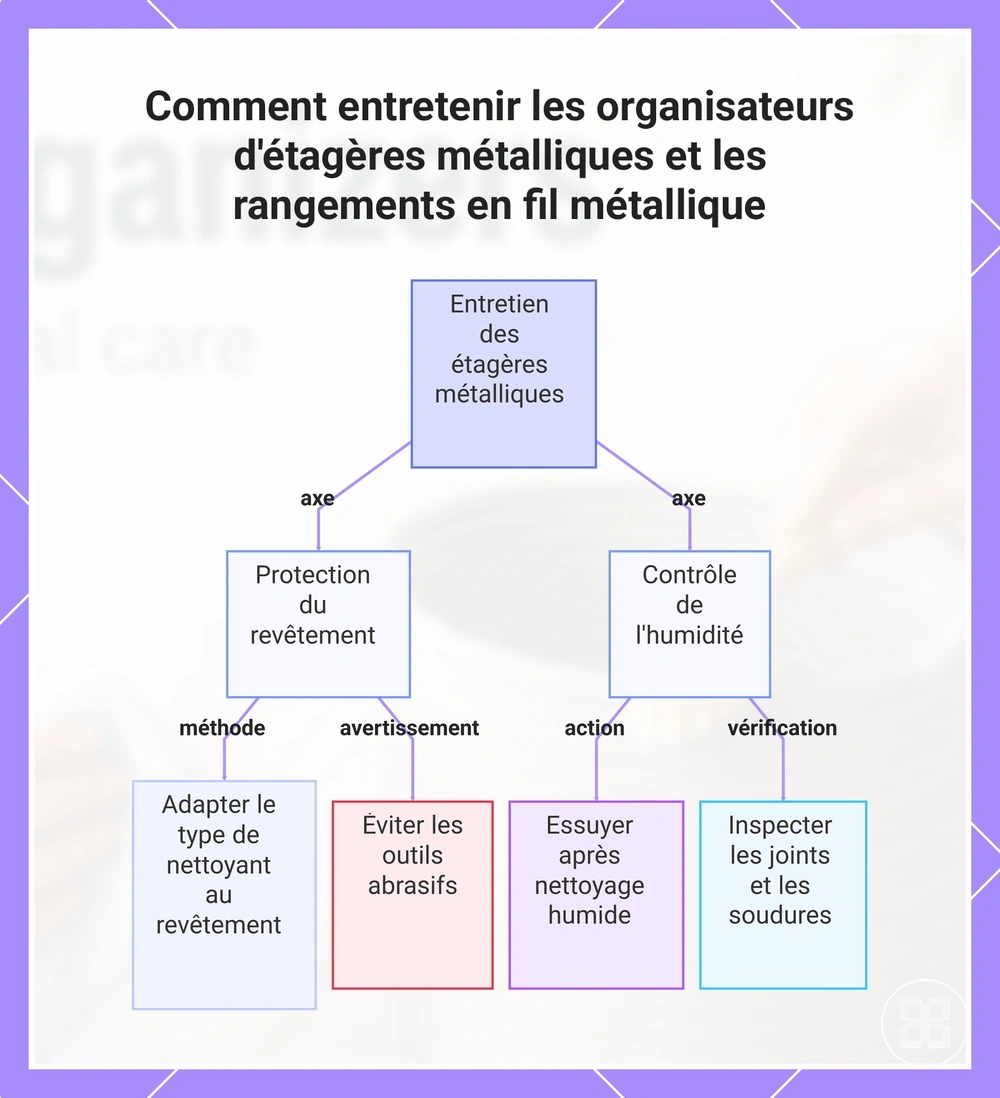 Comment entretenir les organisateurs d'étagères métalliques et les rangements en fil métallique