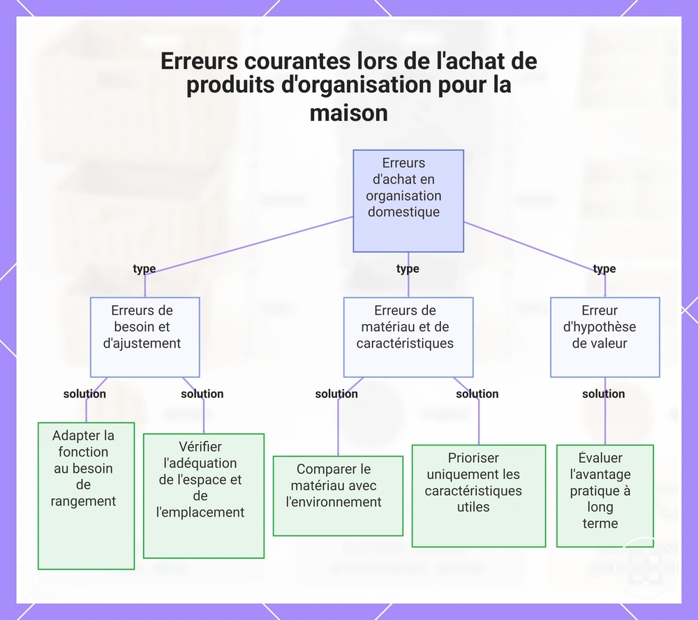 Erreurs courantes lors de l'achat de produits d'organisation pour la maison