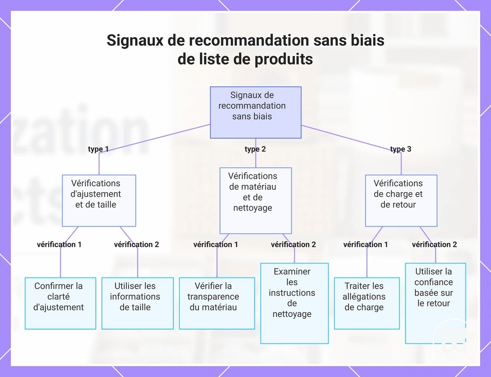 Signaux de recommandation sans biais de liste de produits