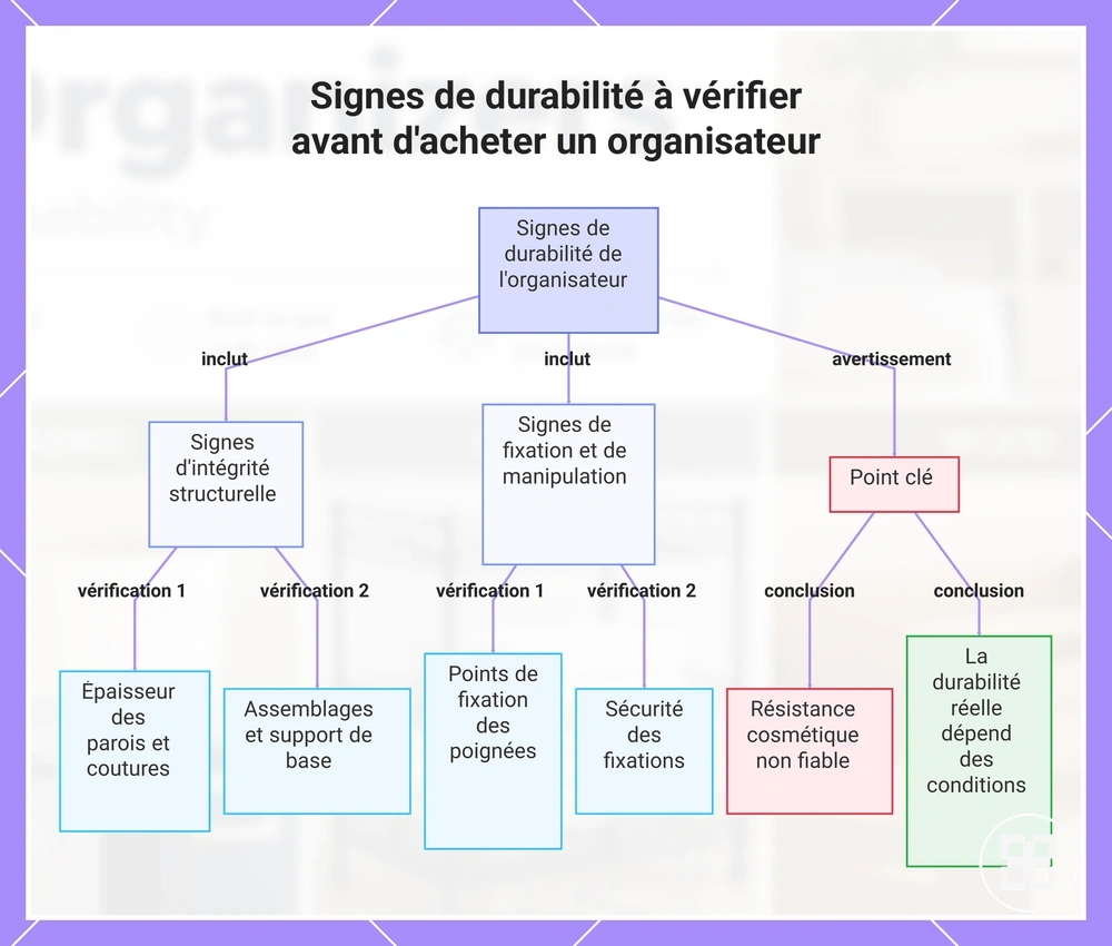 Signes de durabilité à vérifier avant d'acheter un organisateur