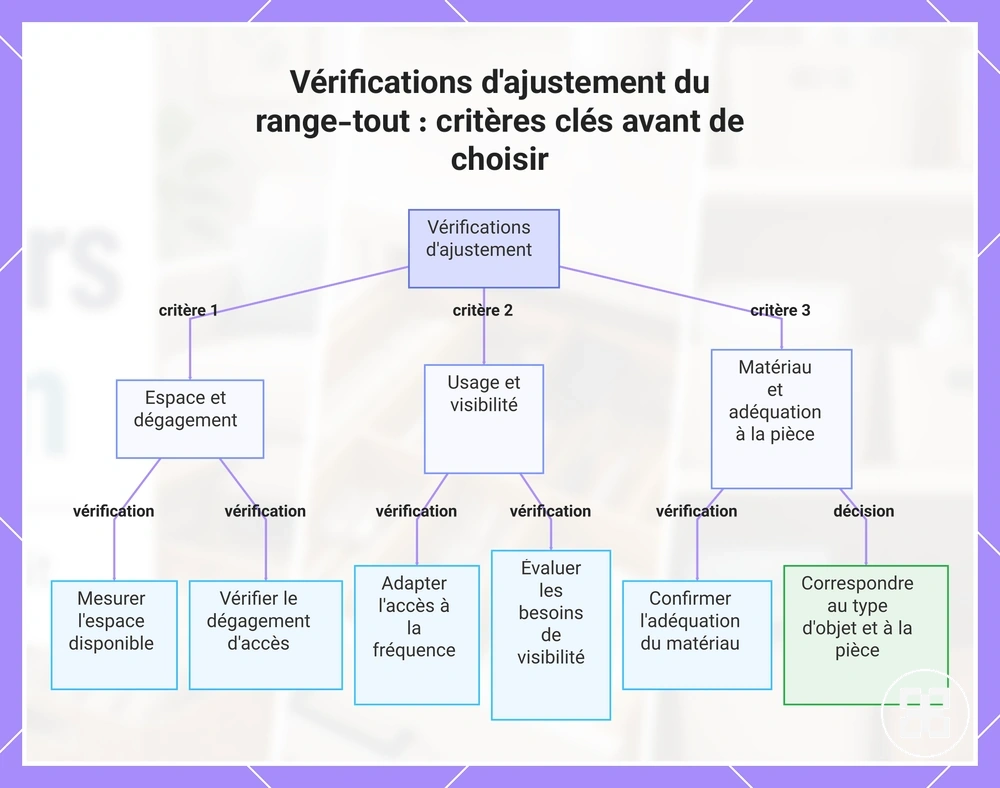 Vérifications d'ajustement du range-tout : critères clés avant de choisir
