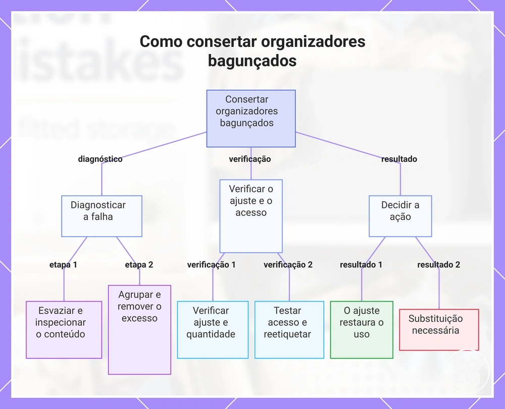 Como consertar organizadores bagunçados