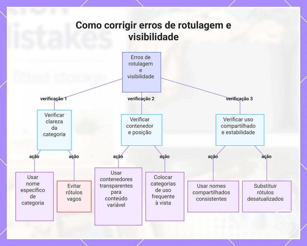 Como corrigir erros de rotulagem e visibilidade