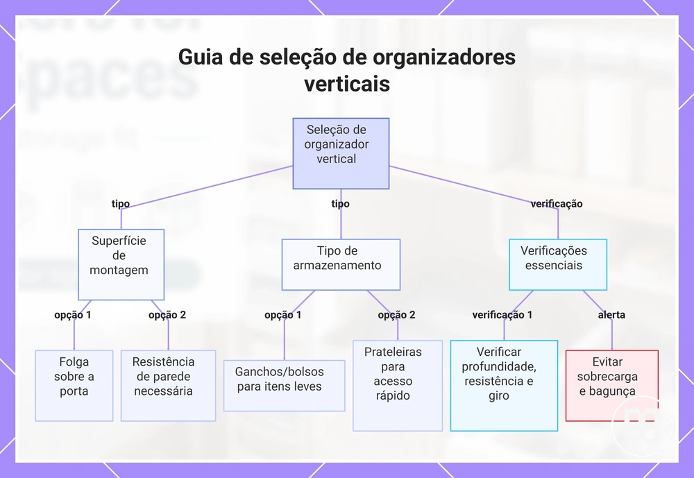 Guia de seleção de organizadores verticais
