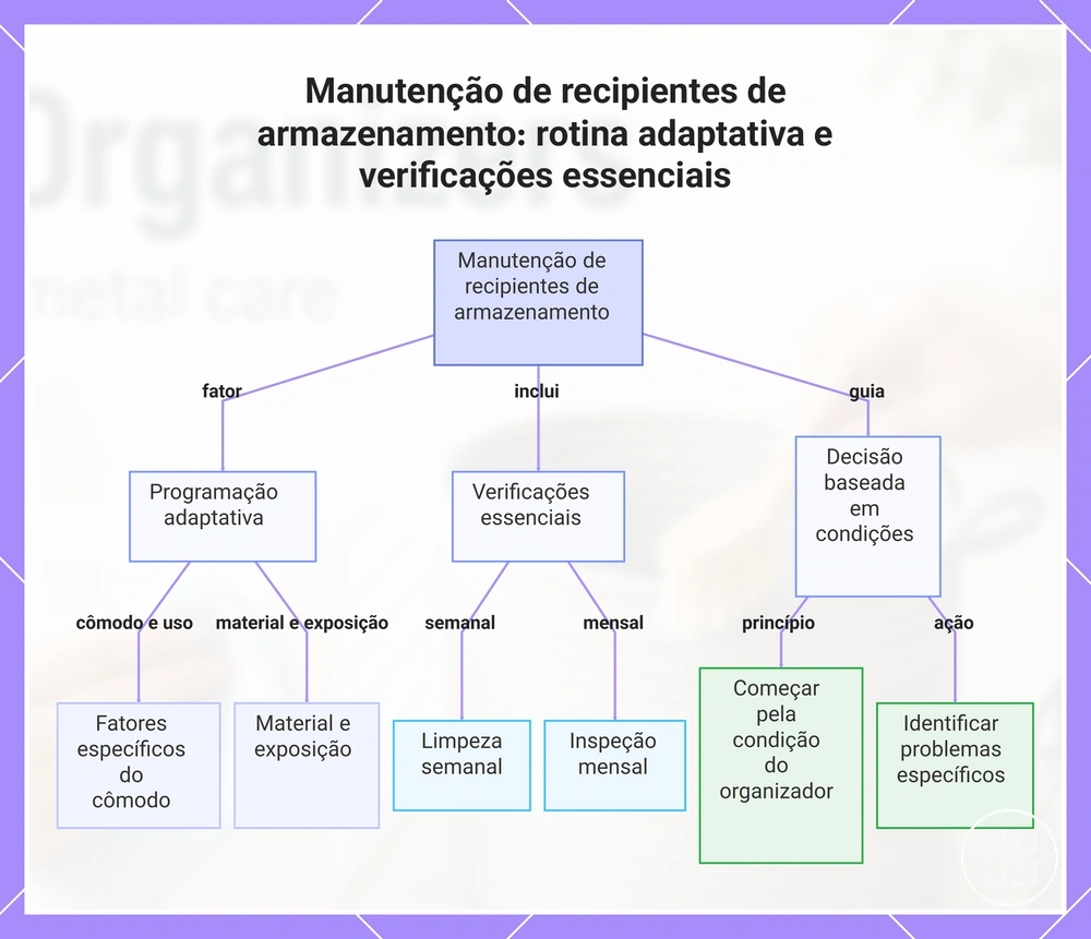 Manutenção de recipientes de armazenamento: rotina adaptativa e verificações essenciais