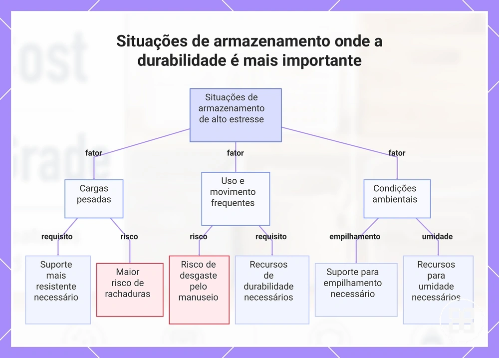 Situações de armazenamento onde a durabilidade é mais importante