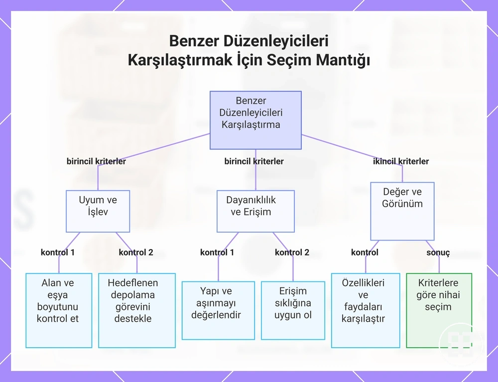 Benzer Düzenleyicileri Karşılaştırmak İçin Seçim Mantığı
