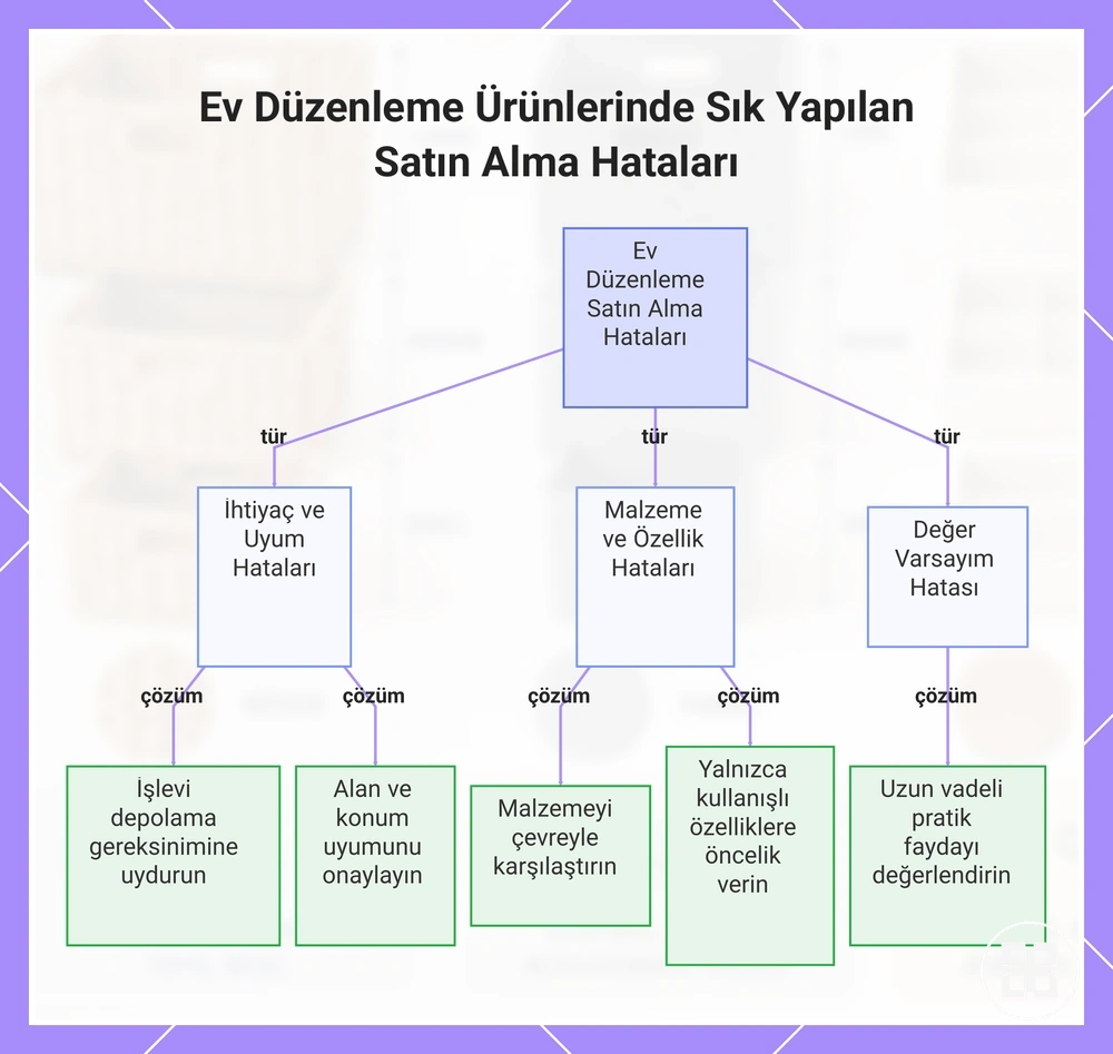Ev Düzenleme Ürünlerinde Sık Yapılan Satın Alma Hataları