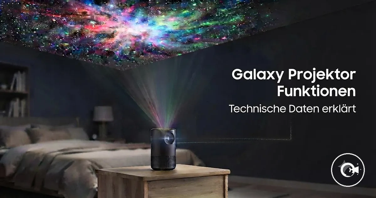 Galaxy Projektor mit Bedienelementen und Projektionsfunktionen