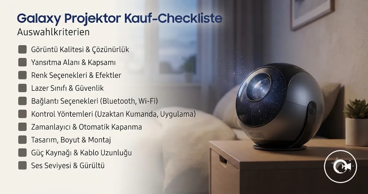 Kauf-Checkliste für Galaxy Projektoren mit Auswahlkriterien