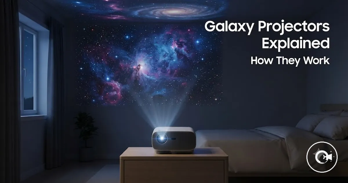Galaxy Projector showing how star and nebula light projections work