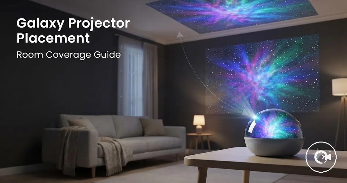 Galaxy Projector placement showing ceiling and wall coverage