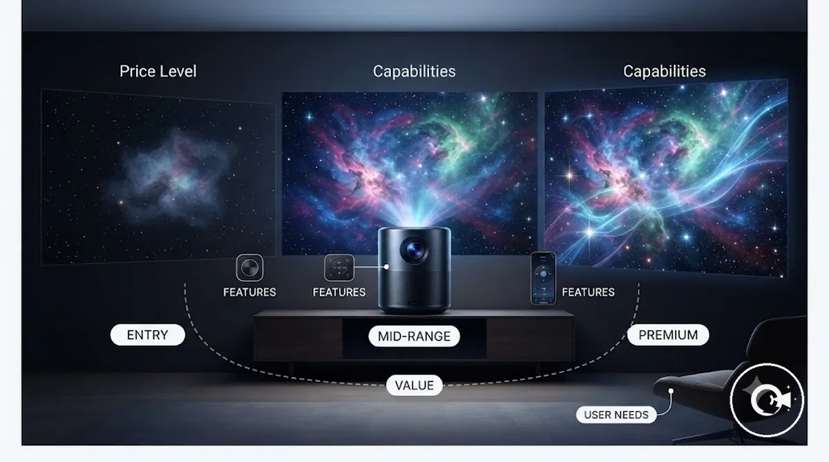 Comparison of galaxy projector price levels and value factors