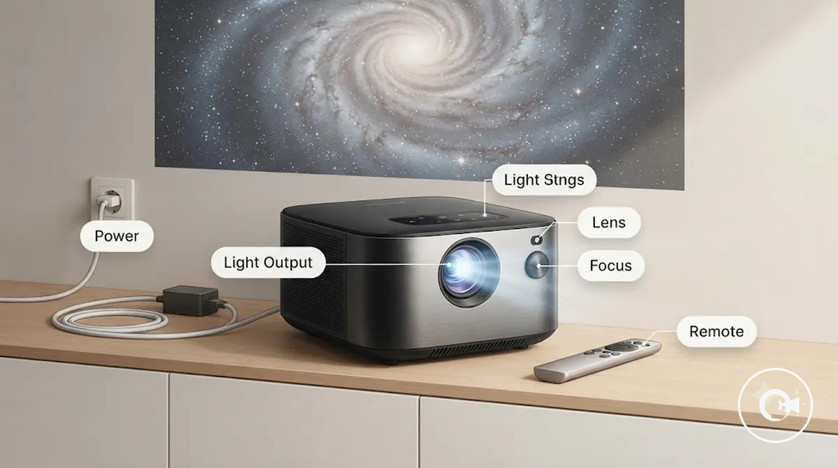 Common Galaxy Projector problem areas including power, lens, light, and remote