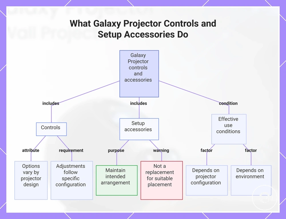 What Galaxy Projector Controls and Setup Accessories Do