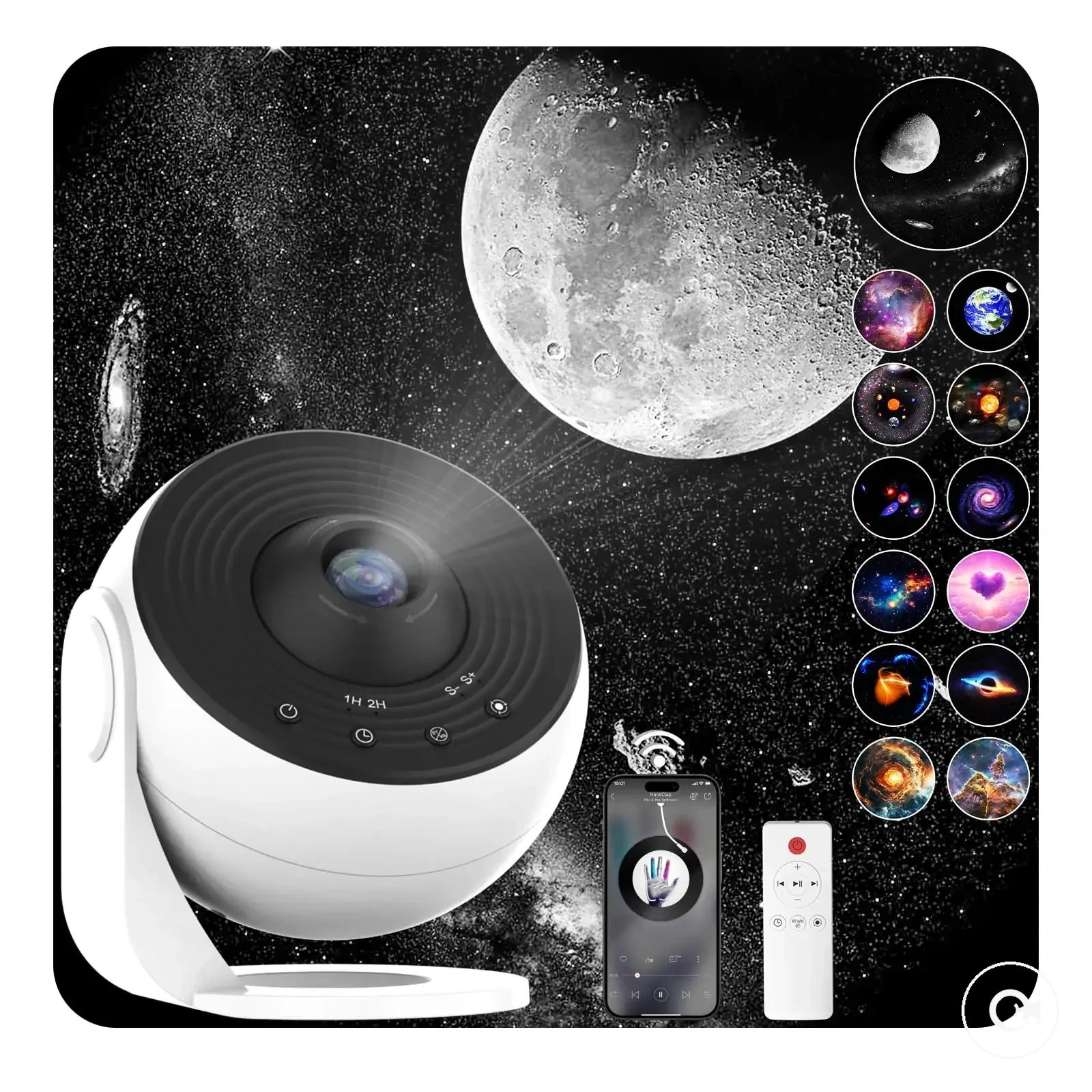 Proyector Planetario con control remoto y proyección de estrellas