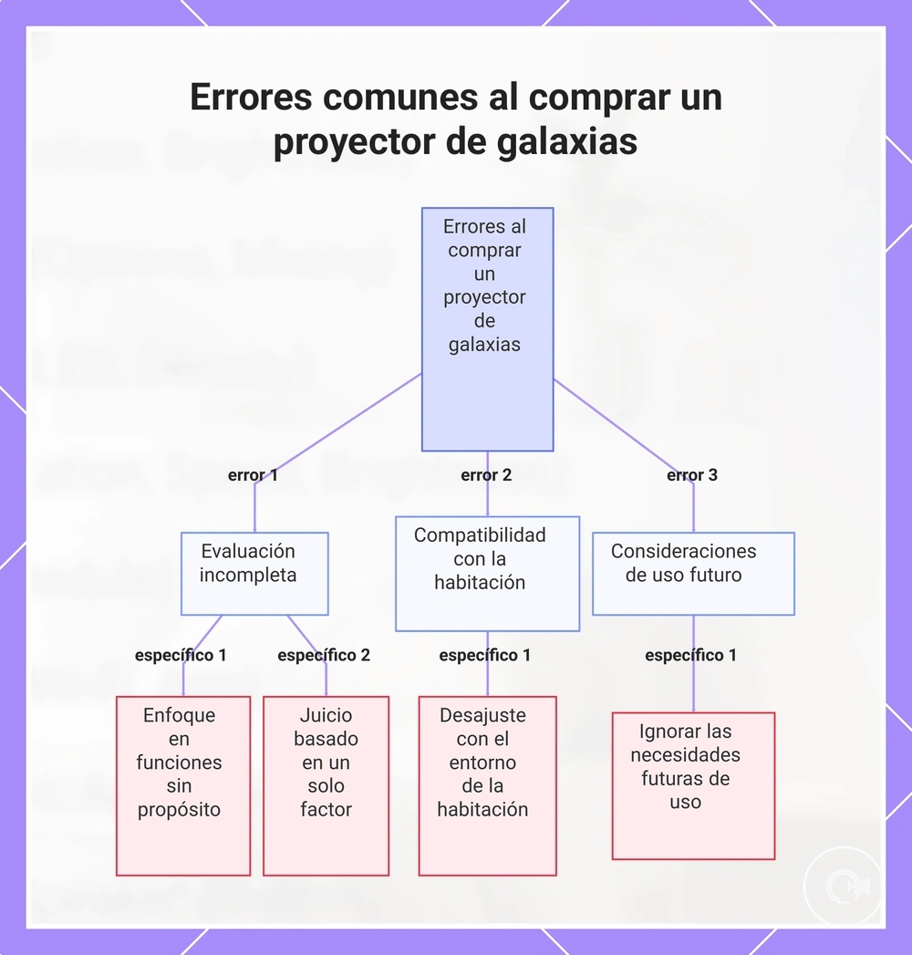 Errores comunes al comprar un proyector de galaxias