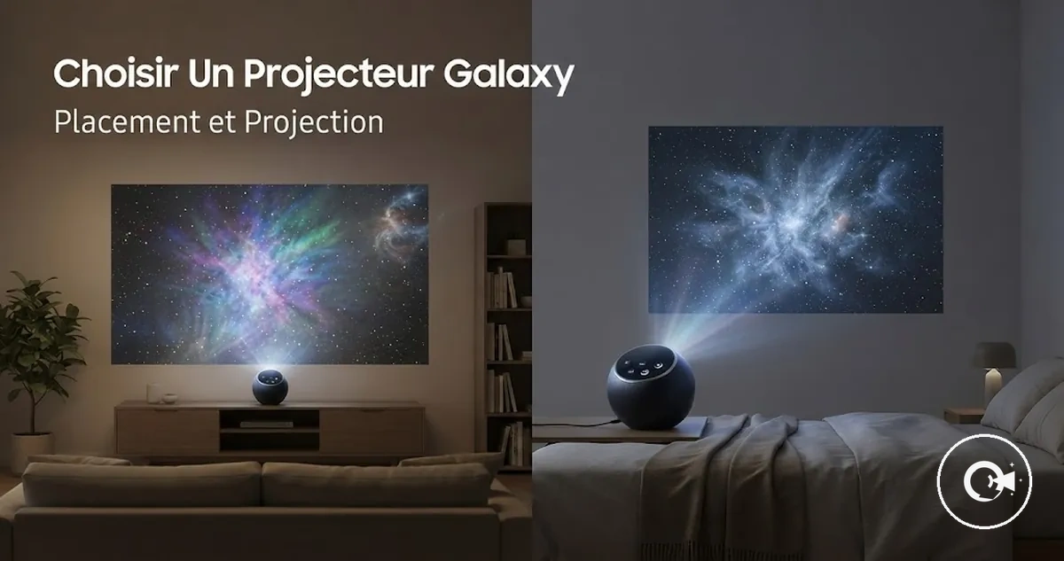 Choix d'un Projecteur Galaxy avec placement dans la pièce et options de projection