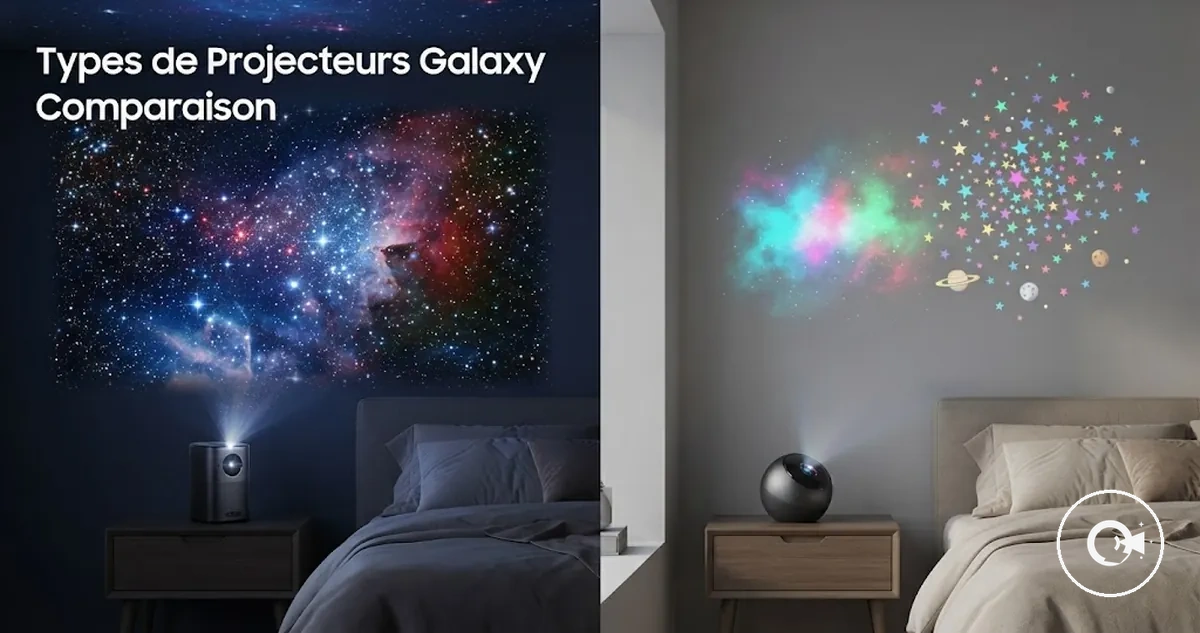 Différents types de Projecteurs Galaxy avec des styles de projection variés